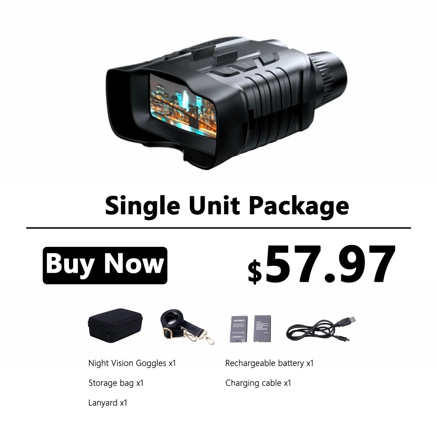 Night Vision Goggles with AI-ISP Tech