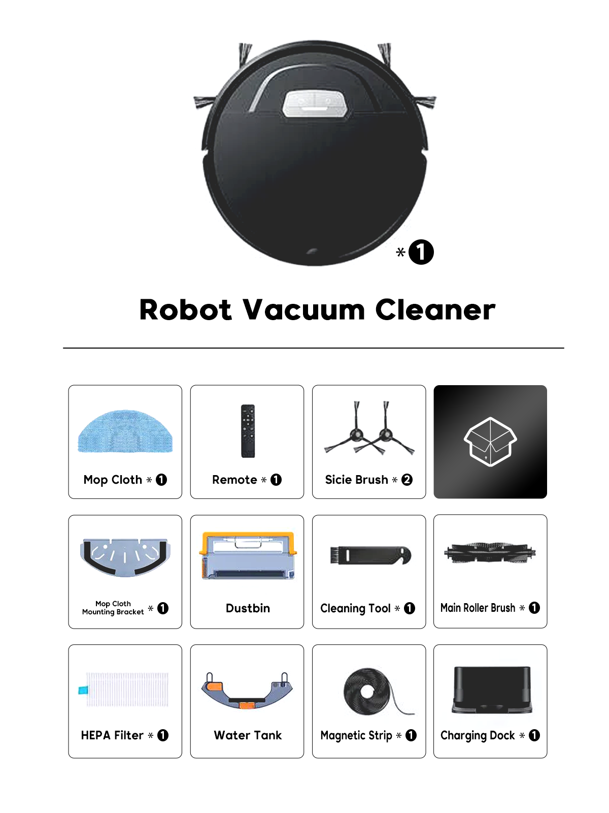 【3-in-1】Clean Intelligent Robot Vacuum