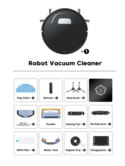 【3-in-1】Clean Intelligent Robot Vacuum