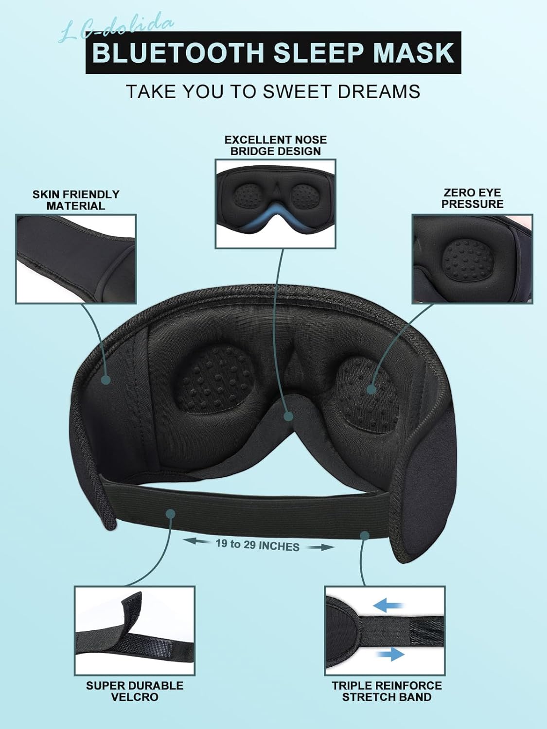 Bluetooth Sleep Mask with Headphones